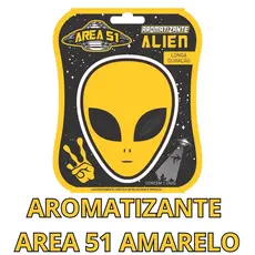 Aromatizante Miniatura Area 51 Alien Amarelo Centralsul