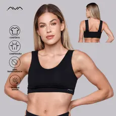 Top Fitness Feminino Suplex Poliamida Básico Com Forro Para Bojo AVA Fitness