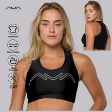Top Feminino Suplex Poliamida Academia Alta Sustentação AVA Fitness Originals