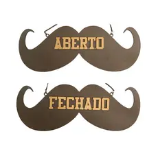 Placa Aberto/Fechado em MDF