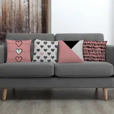 Kit Com 04 Capas De Almofadas Modernas Para Sofá Decorativas 45x45 Em Oxford