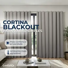 Cortina Blackout de Tecido 5 metros - Veda Luz - Modelo para Varão/Ilhós