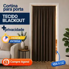 Cortina de Porta Tecido Blackout Separa Ambiente Quarto Sala Provador Privacidade