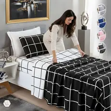 Jogo de Lençol Cama SOLTEIRO 200 Fios Austin 3 Peças