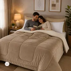 Coberdrom Edredom Everest QUEEN Dupla Face Lã de Carneiro Inverno Manta Soft Plush