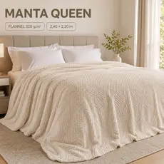 Cobertor Manta QUEEN Plush Coberta Willow Super Macia Gramatura 320gm2
