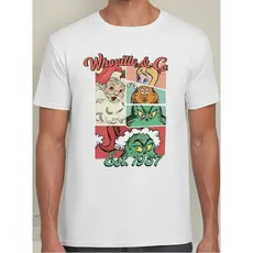 Camiseta Grinch Retro Blusa Branca Unissex 100% algodão Varias cores Blusa de Natal The Grinch Camiseta Retro