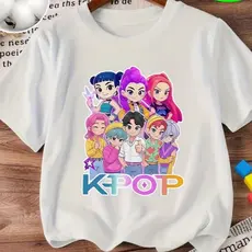 Camiseta Huntrix Infantil Demon Hunter Guerreiras Kpop Camiseta Infantil Feminina Blusinha Moda Infantil