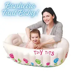 BANHEIRA DO BEBÊ COM INDICADOR DE TEMPERATURA DA ÁGUA TUUT BABY CONFORT BEGE