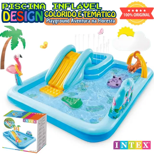 Lançamento! Piscina Inflável Playground 493L Intex – Aventura na Floresta | Playground Aquático