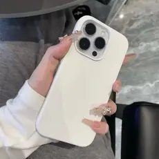Capinha Silicone Aveludada Cor Preto Branco  Para IPhone 7Plus/XR/11/13/14/15/16/16Promax/Plus