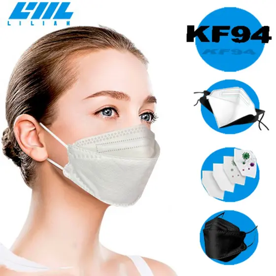 Máscara Descartavel DE Proteção KF94 4 Camadas Saúde Respiratória Reutilizável Ulife