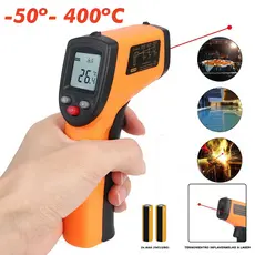 Termômetro Industrial Digital Infravermelho Cozinha Laser Medição Temperatura Industrial -55º- 400ºc