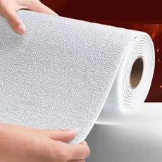 Novo Papel de Parede  Adesivo Textura Linho Cor Solida Autocolante - NOVO LOTE
