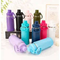 Garrafa Térmica Com Alça Academia com a base de silicone 350ml/600ml/800ml/1000ml