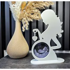 Porta-Ultrassom Silhueta Gestante Personalizável 🤰 - Presente Chá Revelação - Impressão 3D PLA