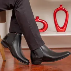 Botina Chelsea em Couro Nobre Original Elegante Clássica Conforto Extremo
