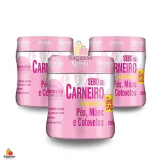 KIT com 3 Creme SEBO DE CARNEIRO com ureia - 200 ml Cada