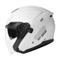 Capacete Gp Tech Open OF669 Perolizado Com Viseira Interna Fumê