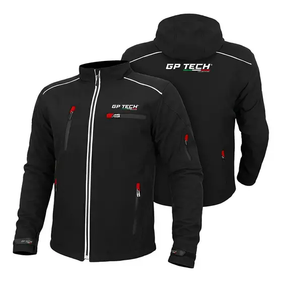 JAQUETA MOTOCICLISTA GP TECH SOFT CASUAL RESISTENTE À ÁGUA C/ PROTEÇÕES