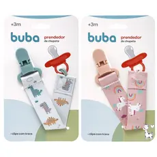 Prendedor de Chupeta Buba Bebê Infantil com Clip Unicórnio/Dino Seguro, Higiênico e Antiperda