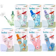 Prendedor de Chupeta Buba Zoo Clip Porta Chupeta Bebê Cordinha Infantil Prende Bico Corrente Chupeta Universal BPA Free