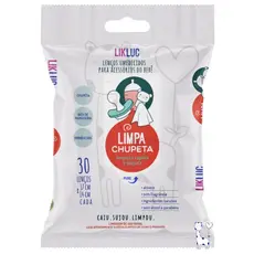 Lenço Limpa Chupeta Likluc Bebê Higienizador Portátil Bico Mamadeira Sem Enxágue 30 Unidades