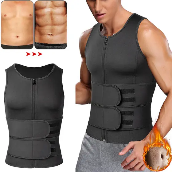 Cinta Abdominal Masculina Modelador Corporal Power Colete Ajustável Redutor De Cintura Sauna JH