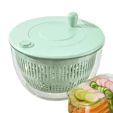Seca Salada Centrífuga Grande 4 Litros Secador Manual de Folhas Verduras Frutas Vegetais Cozinha