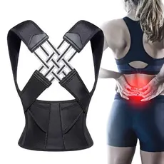Cinta de Corretor Postural Unissex Alivio de Dor Ajustavél a Postura Com Velcro