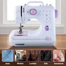 NOVO Mini Máquina De Costura Multifuncional Doméstica Composta de 12 Pontos
