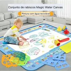 Tapete de Água Mágico Brinquedo Educativo para Criatividade Reutilizável com 3 Canetas Presente Yumi