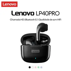Fones de Ouvido Lenovo LP40 Pro Bluetooth Áudio de Alta Qualidade e Conectividade sem Fio