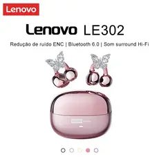 Lenovo LE302 Fones De Ouvido Bluetooth IPX5 À Prova D'água HIFI Qualidade De Som Confortável Durante O Exercício