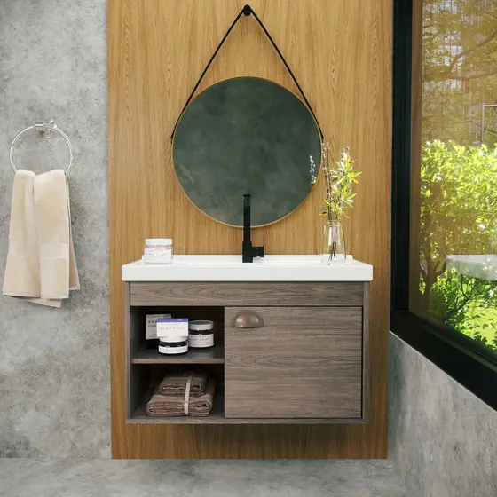 Gabinete de Banheiro 100% MDF - Monza 60cm