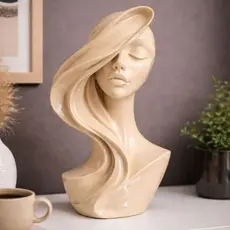 Estátua Feminina Decorativa Escultura Mulher Decoração Sala Quarto