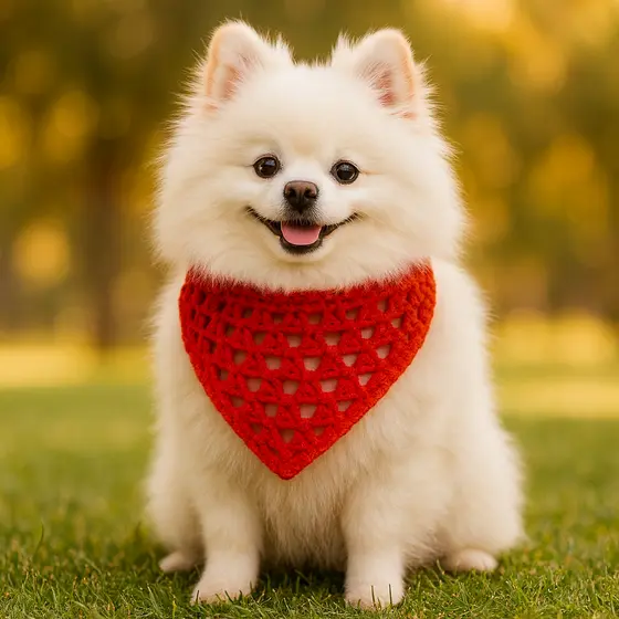 bandana pet croche