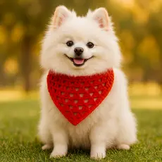 bandana pet croche