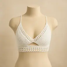 Top Cropped em Croche Com Forro Varias Cores