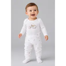 Conjunto Body e Calça Bebê Malha Ribaninha Confortável