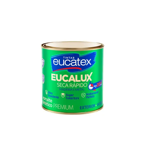 Eucalux Seca Rápido Esmalte Premium Eucatex 900ml Cores
