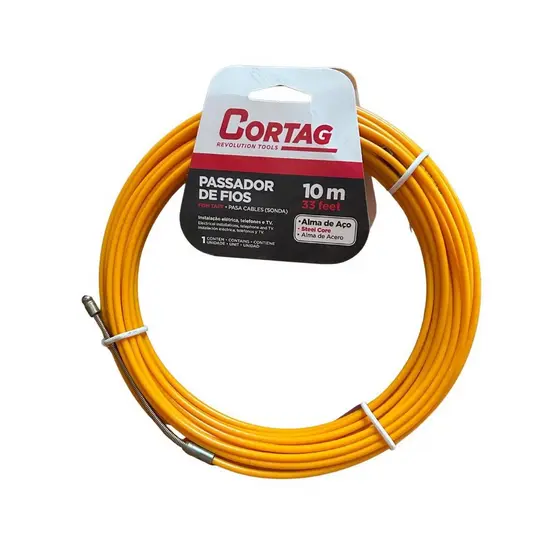 Passador De Fios Alma Aço 10m Cortag