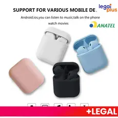 Fone Intra-Auricular Sem Fio Bluetooth i12 Tws Inpods Macaron