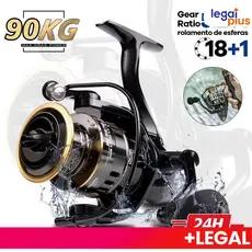 Carretilha Moinho de Pesca HE 1000-7000 Metal EVA 10kg Máximo Água Salada Oceano Carretel Metálico