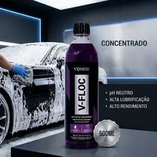 Shampoo Concentrado Lava-Autos- V Floc 500ml Vonixx Lubrificante Brilhante Lustra Renova Lataria Original