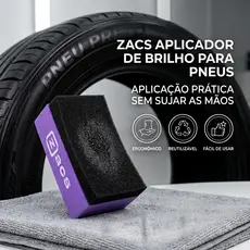 Aplicador De Pneu Pretinho Selante Espuma Zacs Base de Plástico Fácil Aplicação Revitalozador de Pneu