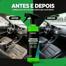 Limpador Multiação Vonixx APC 500ml Limpeza Interna Automotiva Multiuso Bancos Painéis Plásticos Estofados