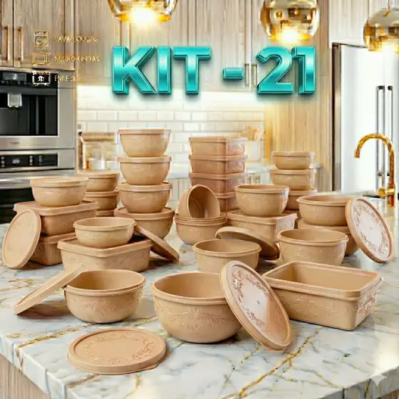 Kit 21 Peças Oliplast – Organização Total para Sua Cozinha