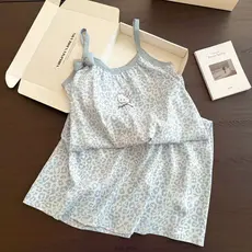 Camisola De Algodão , Vestido De Dormir Com Estampa De Leopardo E Hello Kitty , 40-75 Kg Plus Size Para Mulheres Loungew