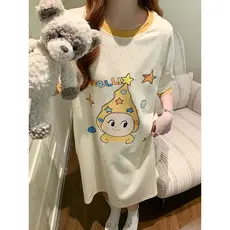 2026novo Vestido De Dormir Twinkle , Camisola Plus Size 40-90kg , Pijama De Manga Curta Para Mulheres Fofa De Desenho An